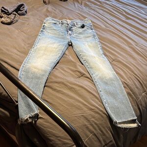 MOTHER Light Blue Ankle Jeans